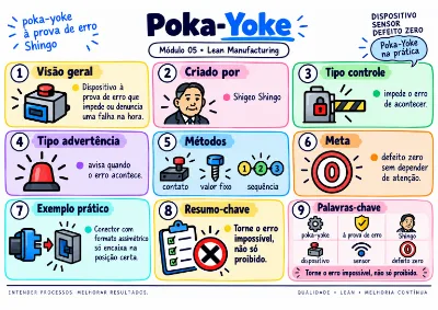 Mapa visual de Qualidade e Lean: Poka-Yoke
